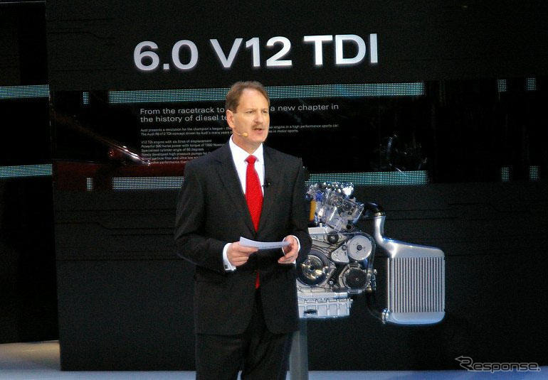 【デトロイトモーターショー08】アウディ、V12 TDI搭載の R8 と TTS を発表