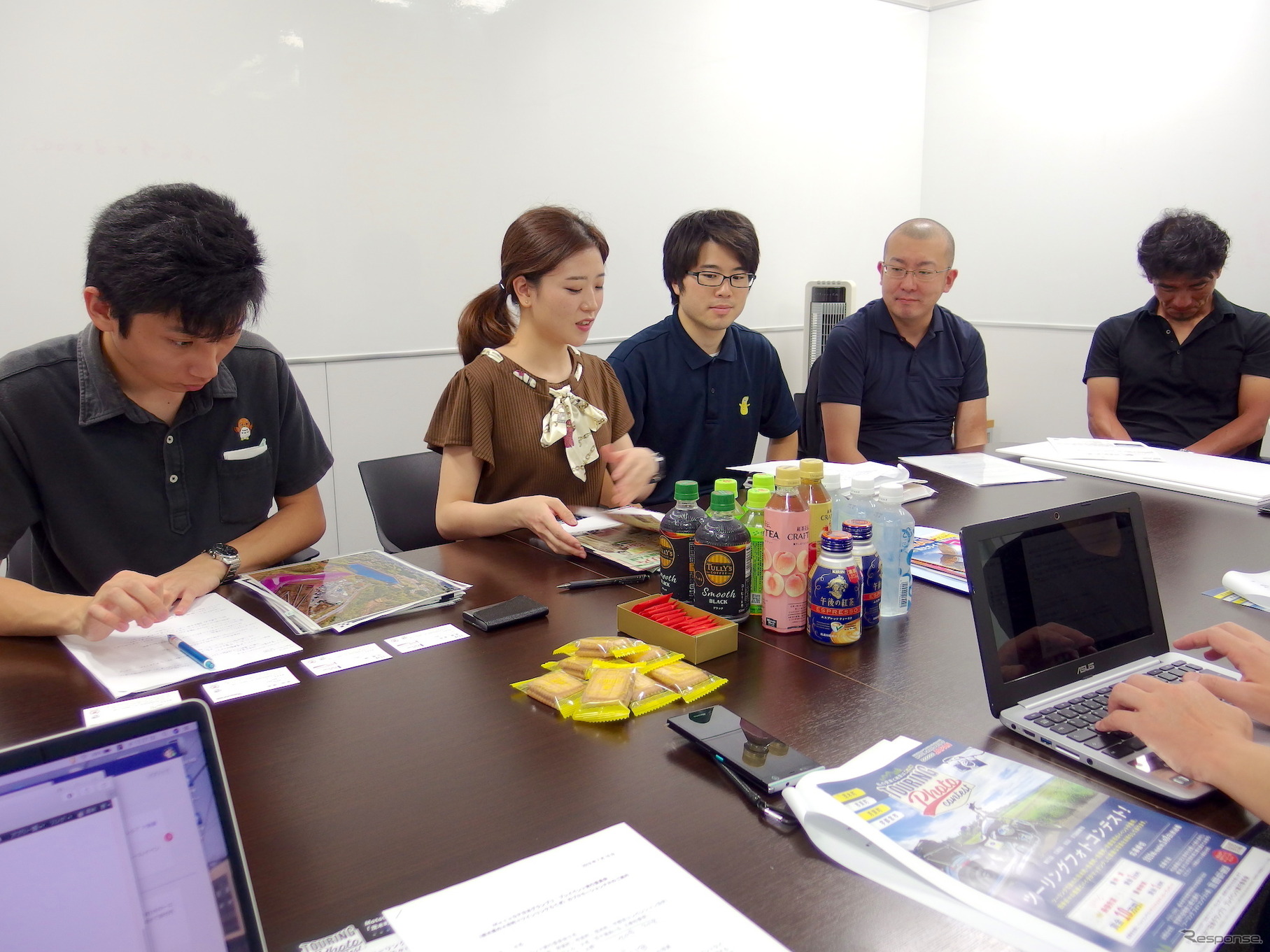 MotoGP日本GPをアピールしに編集部を訪れた関係自治体の皆さん。