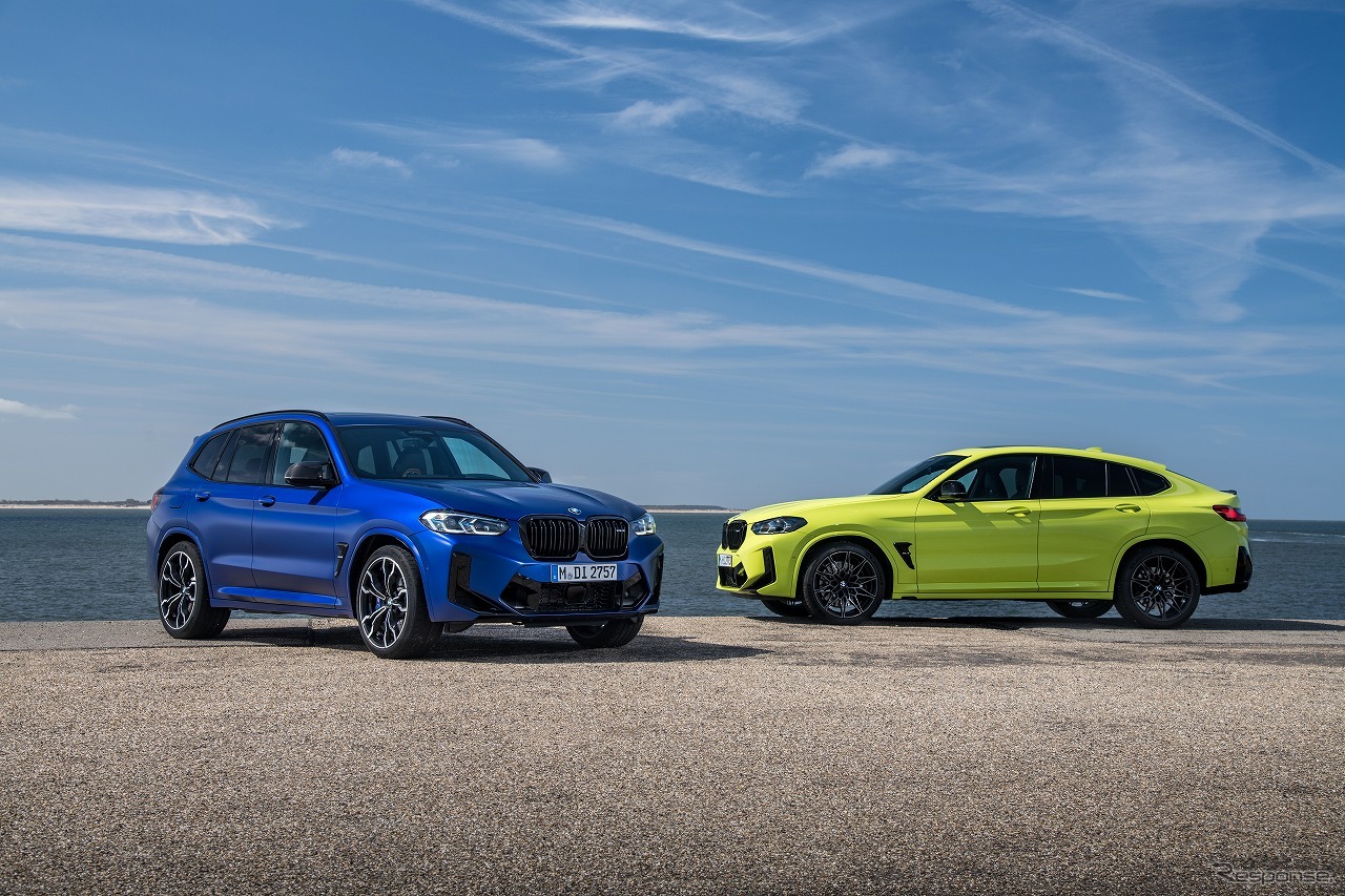 BMW X3 Mコンペティション（左）とBMW X4 Mコンペティション（右）