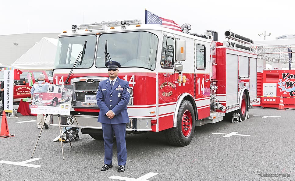 在日米軍消防隊の消防車（東京国際消防防災展2018）
