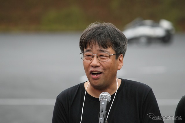 有限会社オートスタッフ末広代表取締役の中村正樹氏。カスタムバイクの製作で知られる人物