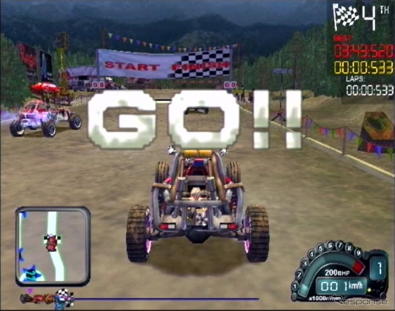 【PS2 ワイルドワイルドレーシング登場】バギーの挙動をカンペキに再現!!