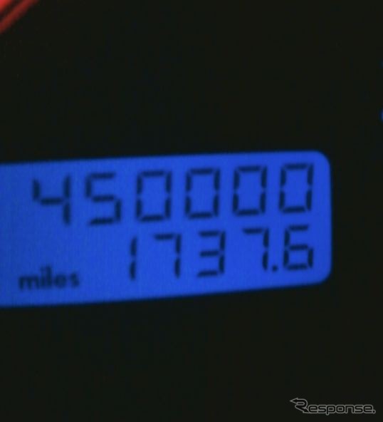 45万マイル（約72万km）を示すオドメーター