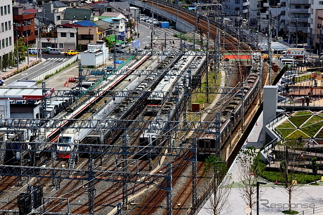 東京ソラマチから見える“業平橋電留線”