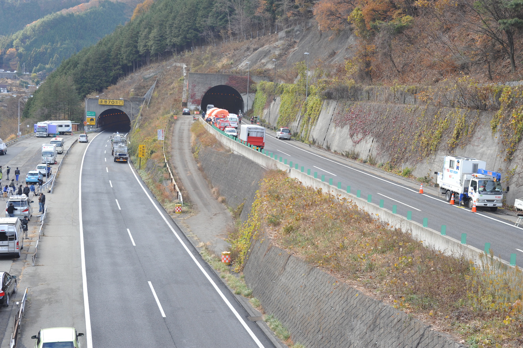 仮開通3日間で2度の事故が発生。通行止めとなった笹子トンネル（山梨県）