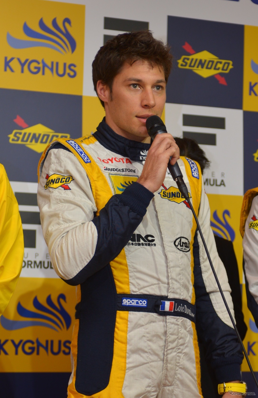 2013年スーパーフォーミュラ参戦、チーム キグナス スノコ 8号車ドライバー ロイック・デュバル選手