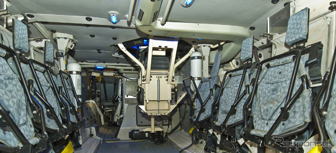ハボック8x8装甲車両の内部