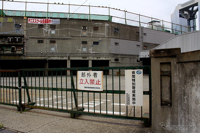抜け殻となった梅田貨物駅（2013年4月末）