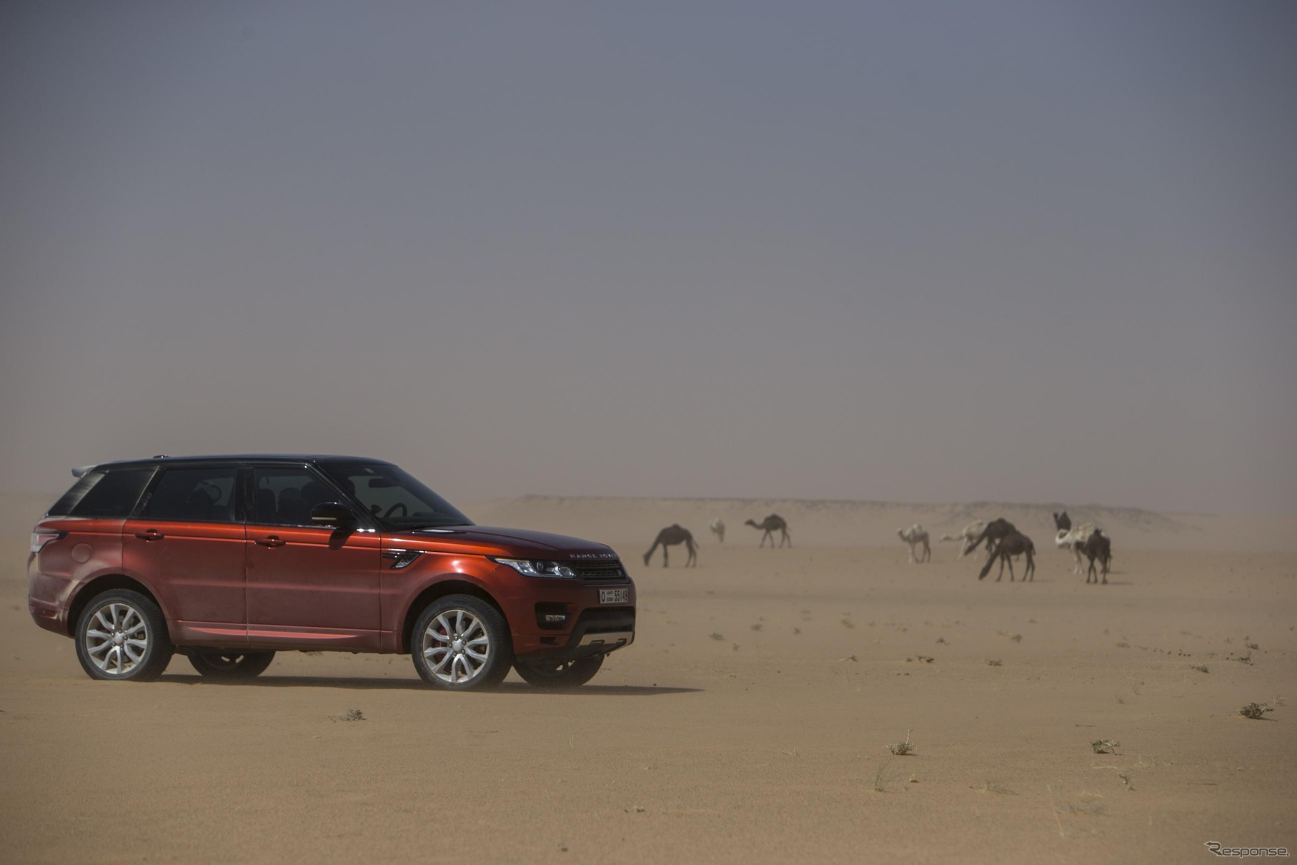 中東ルブアルハリ砂漠を横断する新型レンジローバースポーツ