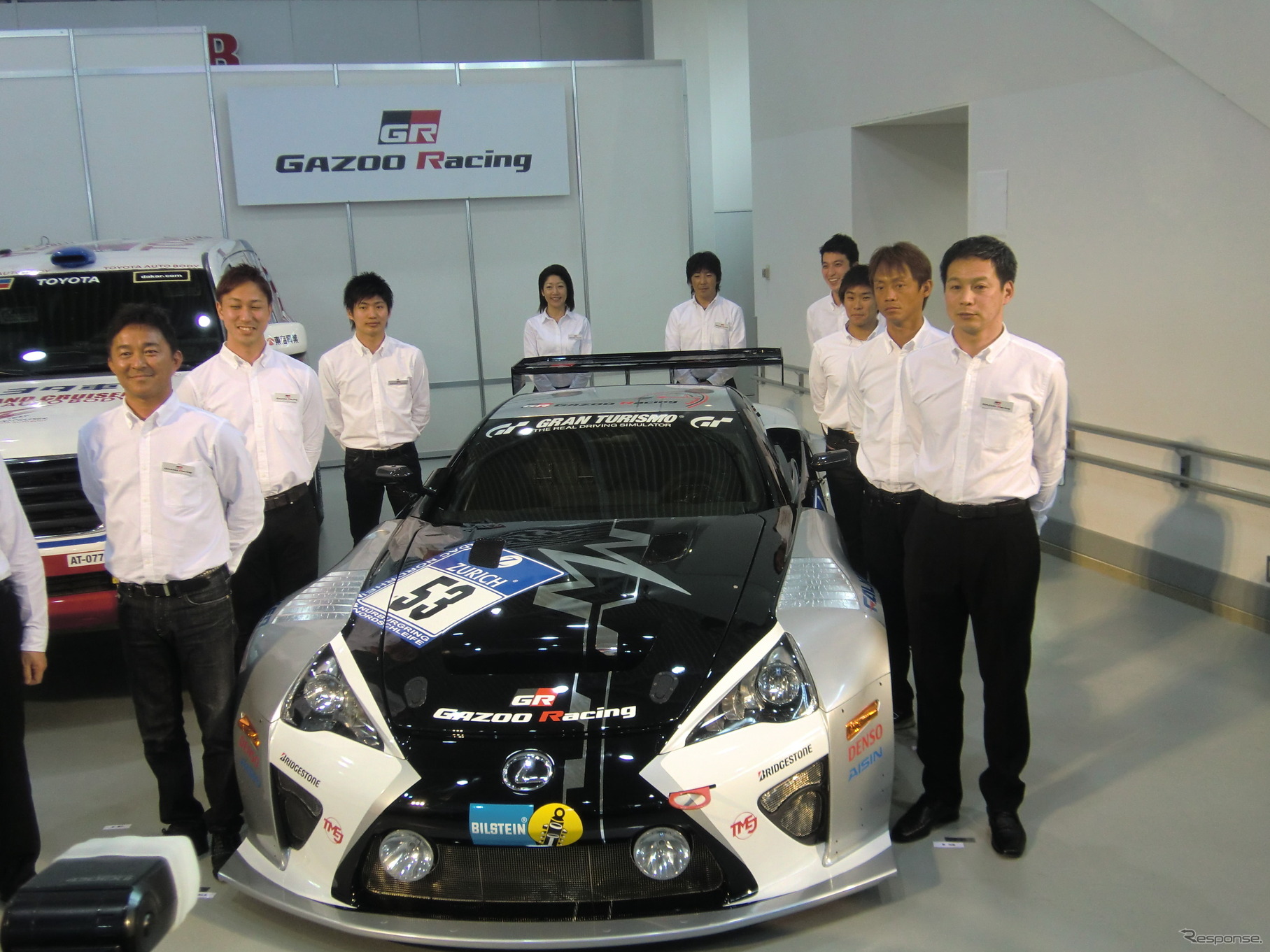 1月30日のトヨタ・モータースポーツ体制発表会。脇阪（右から2番目）はGAZOO Racingのニュル24時間参戦選手として出席していたが、SUPER GTでの去就は発表されなかった。