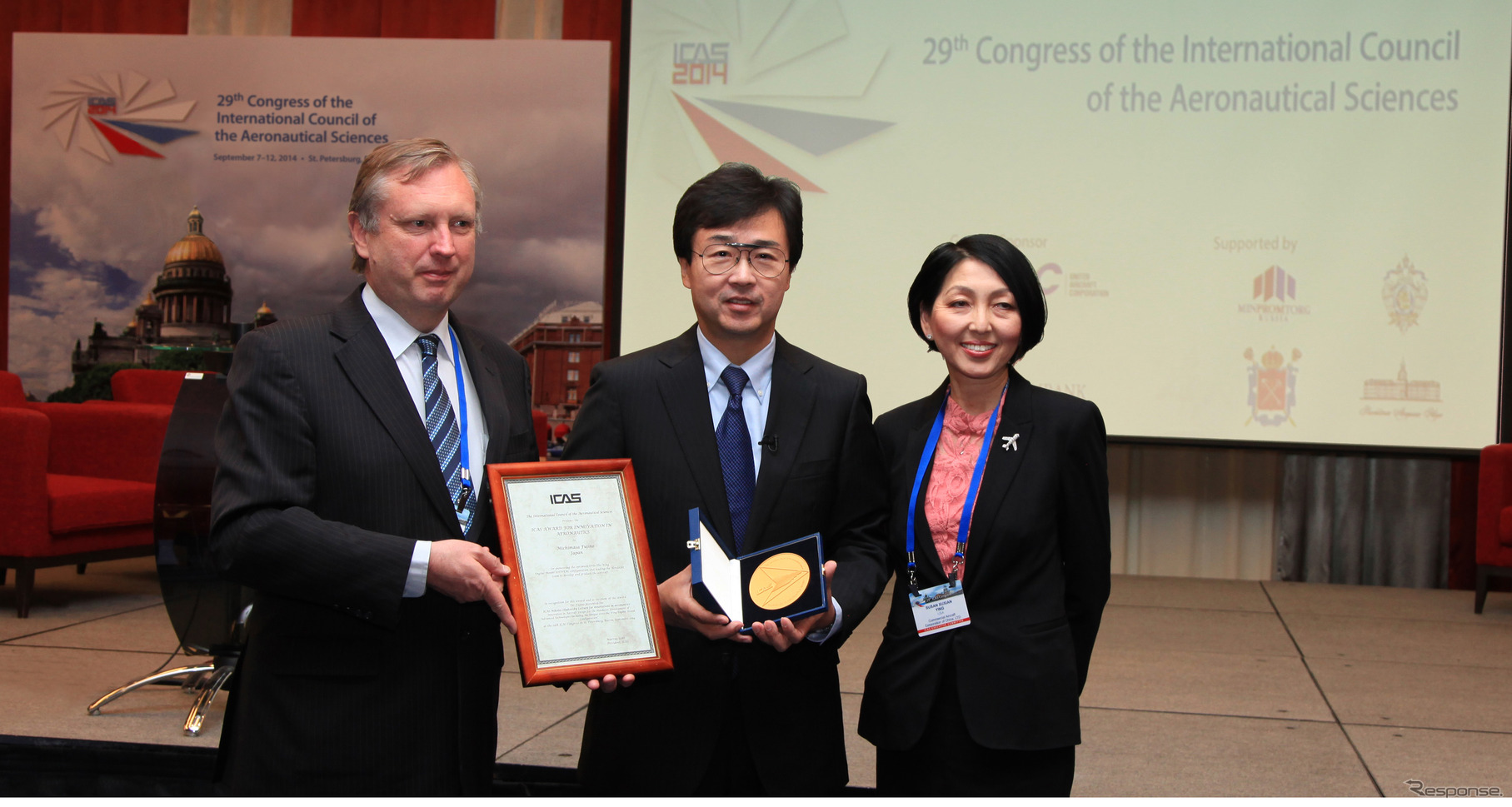 ホンダ・エアクラフトの藤野社長、ICASの航空工学革新賞を受賞