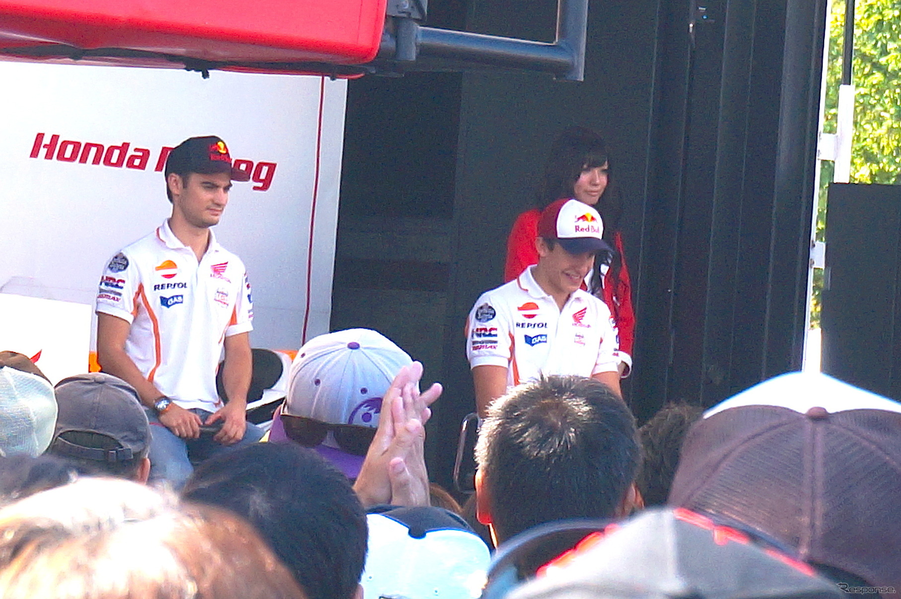 左からダニ・ペドロサ選手、マルク・マルケス選手（MotoGP 日本GP）