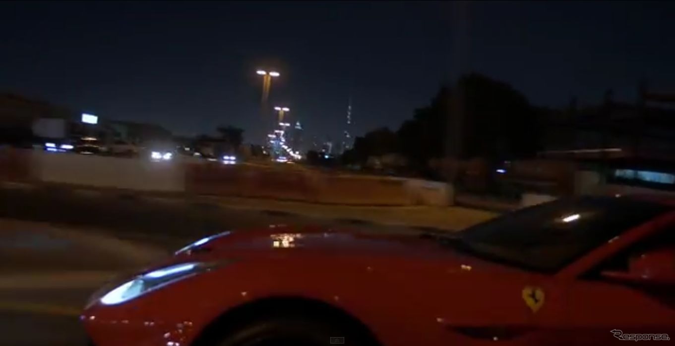 フェラーリ F12 ベルリネッタが中東ドバイで起こした事故の映像