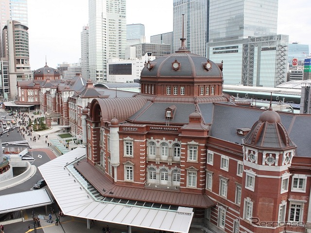 スタンプは日台の10駅に設置される。写真はスタンプ設置駅の東京駅。