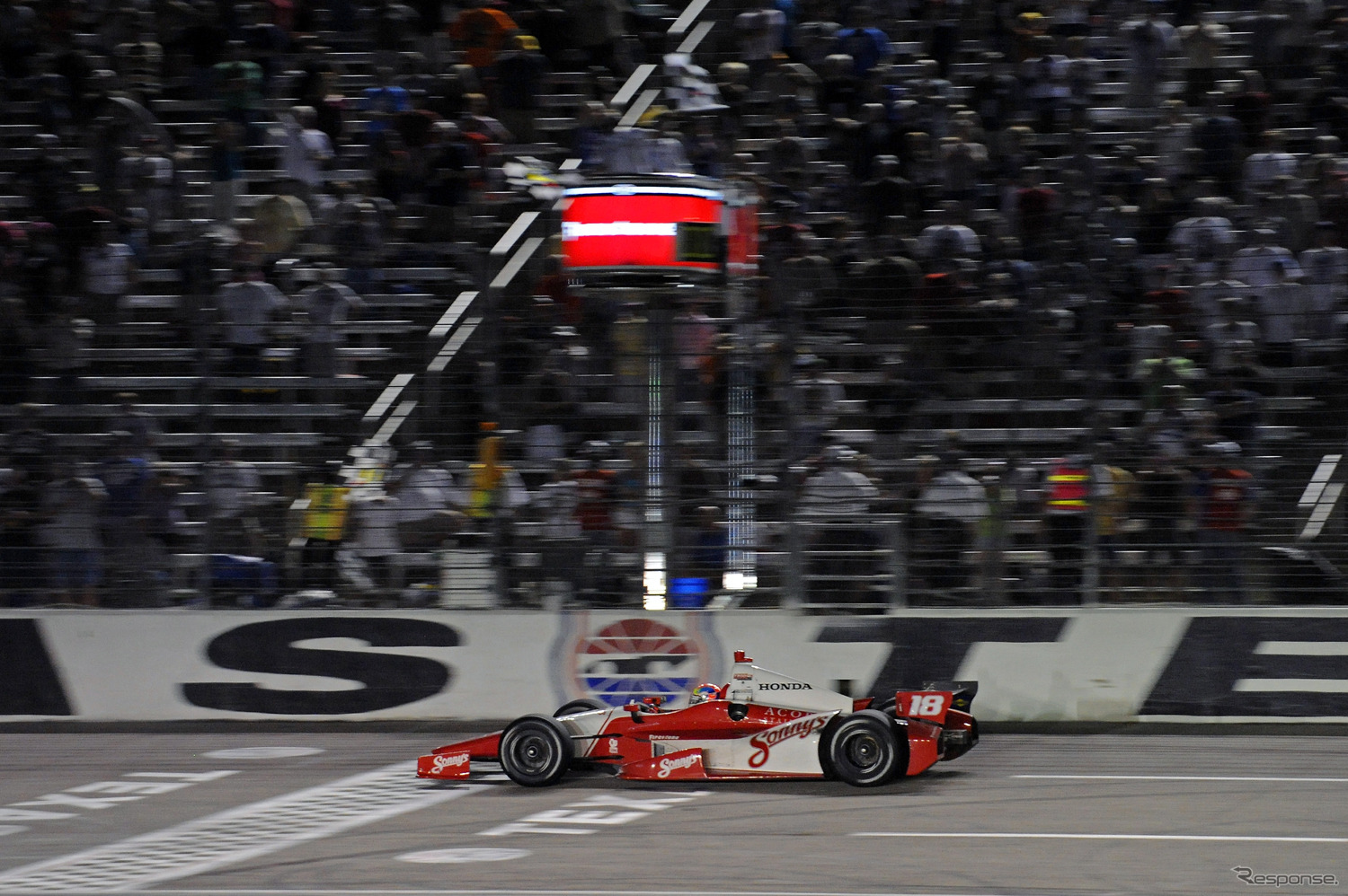 2012年テキサスでの勝利が、インディカーでのラストウインになった。当時はデイル・コイン・レーシング所属。