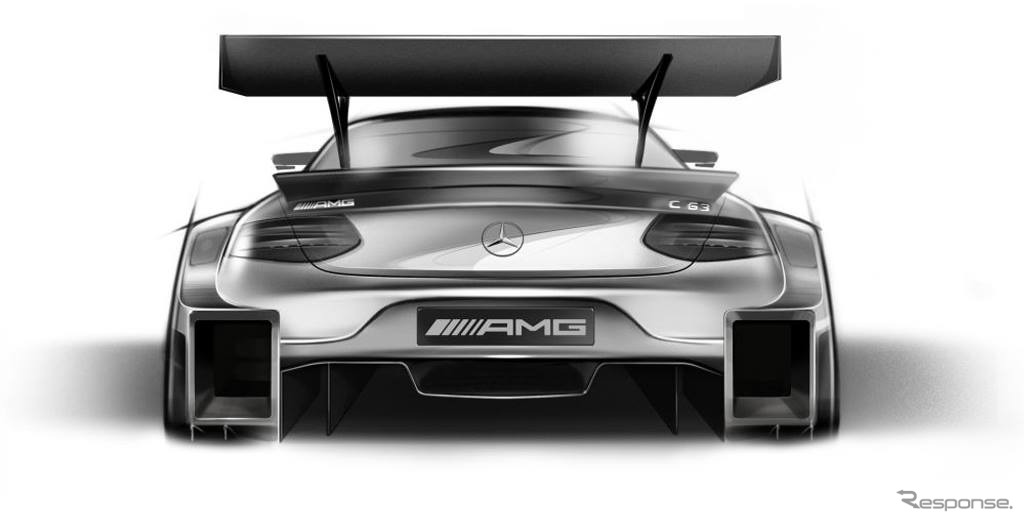 新型メルセデスAMG C63 DTMの予告スケッチ