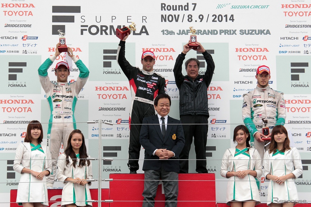 2014年　第13回JAF鈴鹿グランプリ表彰式の様子