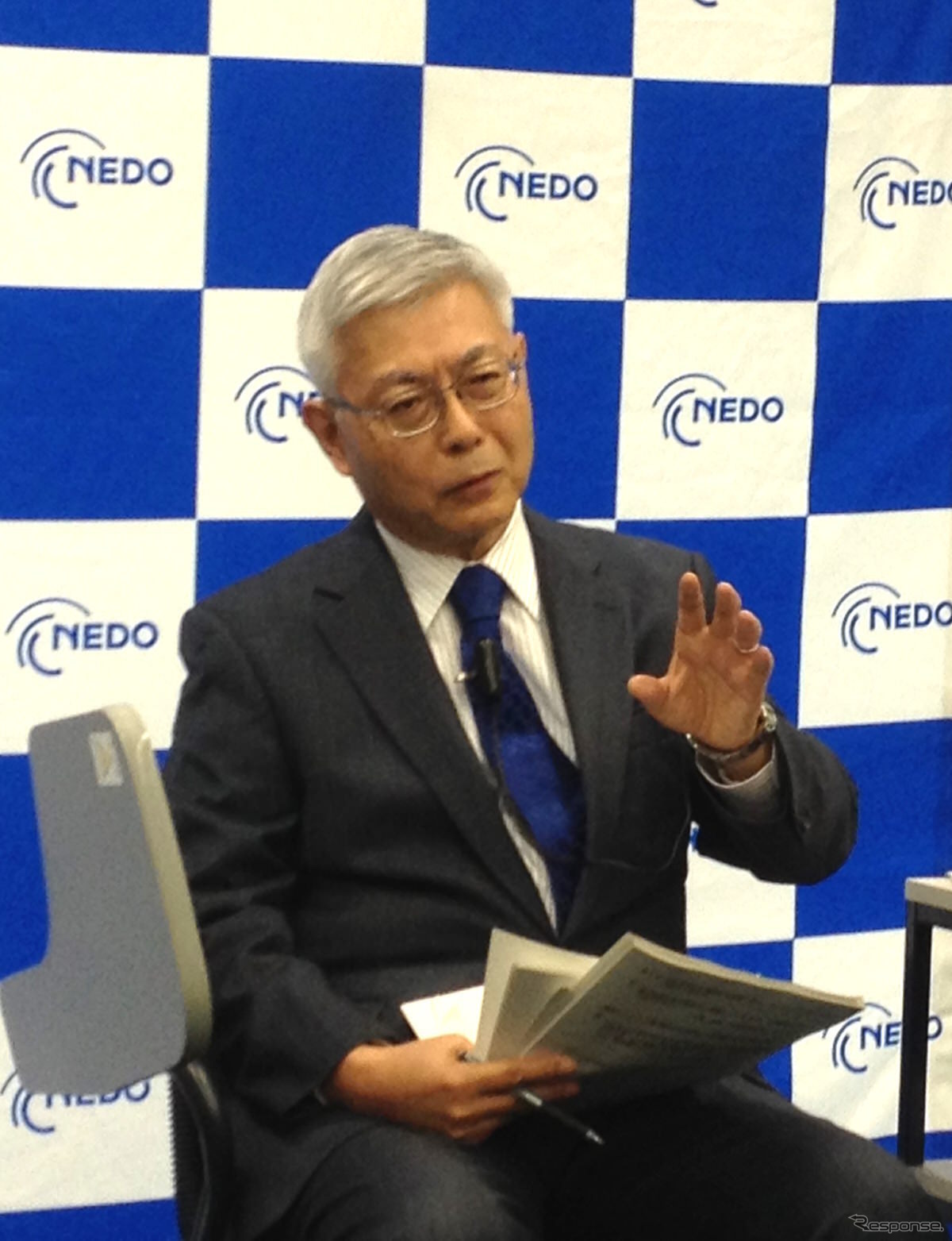 新エネルギー・産業技術総合開発機構（NEDO）の古川一夫理事長