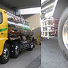 ミシュラン XOneを装着した三和運輸の食品タンクローリー車