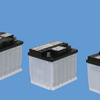 EN規格鉛蓄電池、左からLN2、LN1、LN0