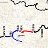 豊肥本線は7月9日に阿蘇～豊後荻間（赤）が再開予定。運休区間は肥後大津～阿蘇間（青）に縮小される。