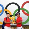 リオ五輪ゴルフ日本代表の片山晋呉選手（向かって右）と丸山茂樹ヘッドコーチ