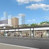 大津駅のイメージ。10月の商業施設オープンでリニューアル計画が完了する。