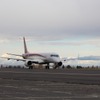 MRJの離陸（グラント・カウンティ空港）　〈写真提供　三菱航空機〉