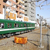 昭和30年代試験塗装カラーの8568編成（2月16日、亀戸駅）