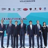 中国電動化の新戦略を発表するVWグループ（広州モーターショー2017）
