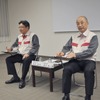 ダイハツ工業の星加 宏昌 副社長（左）と奥平総一郎 取締役社長