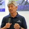 試作モデルの「Next MOBILITY」について説明するエアロネクスト CEOの田路圭輔氏