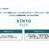 LEUSでトライアル期間中だった「KINTO SELECT」は「KINTO FLEX」に名称を変更し、2プランが用意される