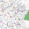 通学路安全支援システムの画面イメージ：地図上での情報表示