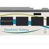 熊本県中北部を流れる一級河川・白川をイメージした車体デザイン。青いラインは清らかな水を、2本の緑のラインは阿蘇五山の山並をそれぞれイメージ。