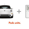 『ニュービートル』と『iPod』のキャンペーン「Pods Unite」実施