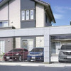 三協立山アルミ、並列4台駐車可能な電動シャッターゲートを発売
