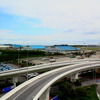 那覇空港と空港ビルへ続くスロープ（2012年4月18日撮影）