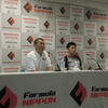 もてぎでの新シリーズ名称発表会見に臨んだ、JRP白井裕社長（左）と、ドライバー代表の松田次生。