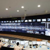 新東名高速道路 道路管制センターの大型表示装置
