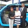 左からMenelia Mortel・LTO本部長、Virginia Torres・LTO副大臣、BEETフィリピン・中島徳至社長