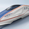 北陸新幹線に導入される予定の新型車両のイメージ。東京～金沢間を直通する列車の名称は『かがやき』『はくたか』、富山～金沢間のシャトル列車は『つるぎ』に決まった。