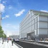 新病院の外観イメージ。地上7階建てのビルになる。2017年度の開設を目指す。