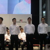 RC Fのドライバーたち。左から、伊藤、カルダレッリ、石浦、ジャービス。