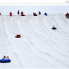 つどーむ会場の雪の滑り台