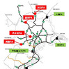 首都高速道路における急速充電器設置位置図