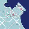 ハマド国際空港までの地図
