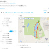 Garmin Connectによる走行データの表示。地図上で走ったコースが表示されるほか、ほとんど思いつく限りのあらゆるデータが表示される。