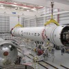 シグナス補給船Orb-2を搭載するアンタレスロケット第1段（Credit：Orbital Sciences Corporation）