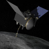 サンプル採取機構を展開して小惑星Bennuに降下するOSIRIS-REx